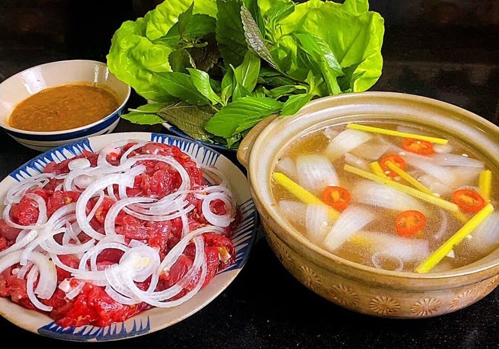 Bò (bê) nhúng mẻ