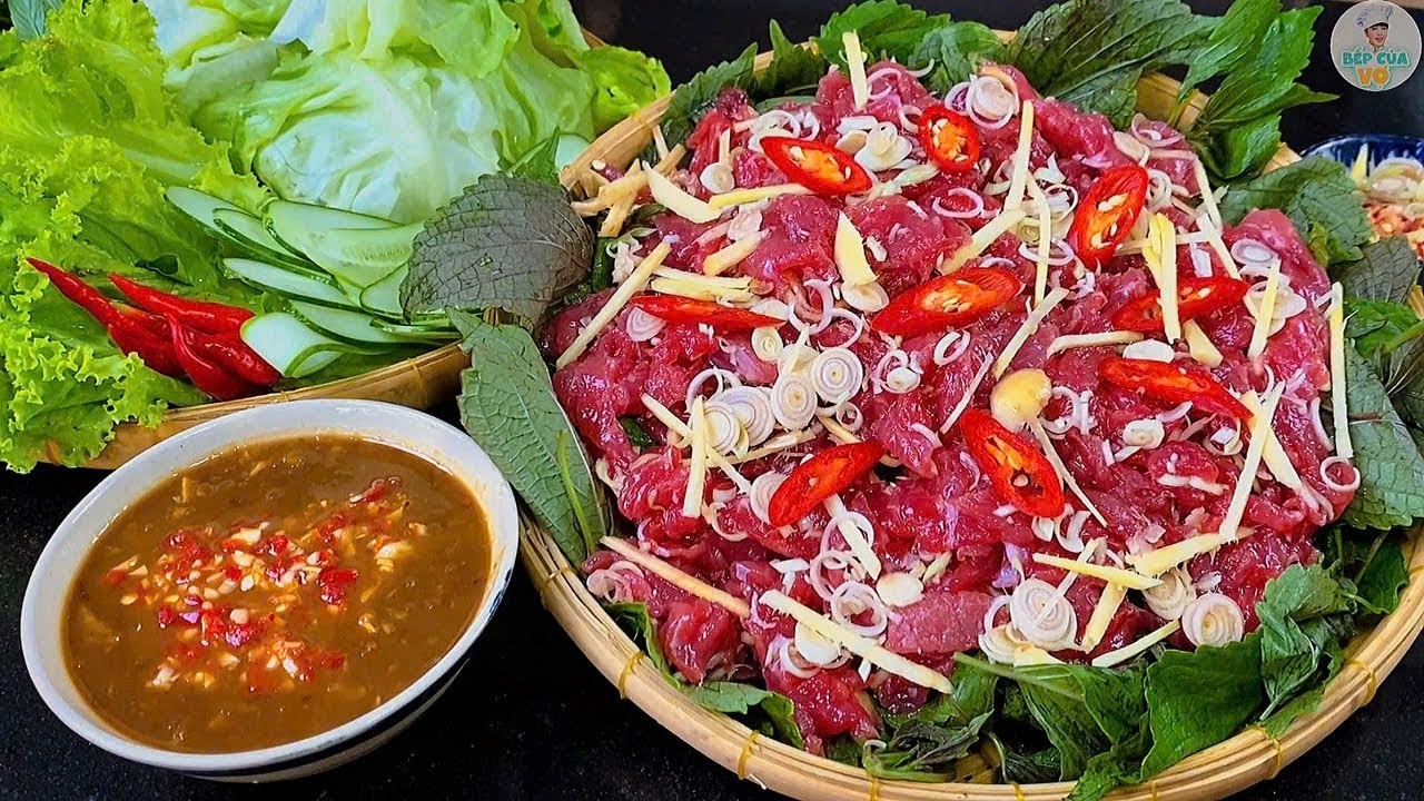 Bò (bê) hấp tía tô