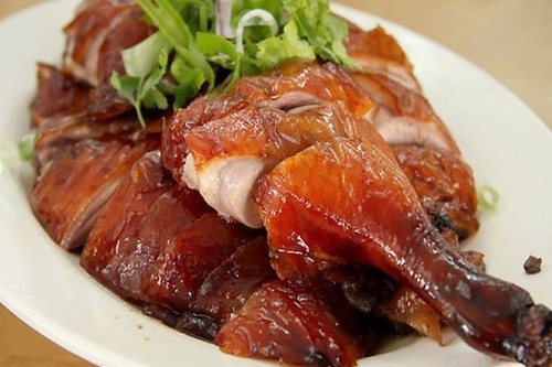 Vịt nướng ngũ vị + xôi