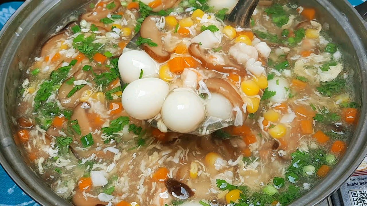 Soup cua ngũ sắc hải sản