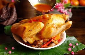 Gà hấp mắm nhĩ